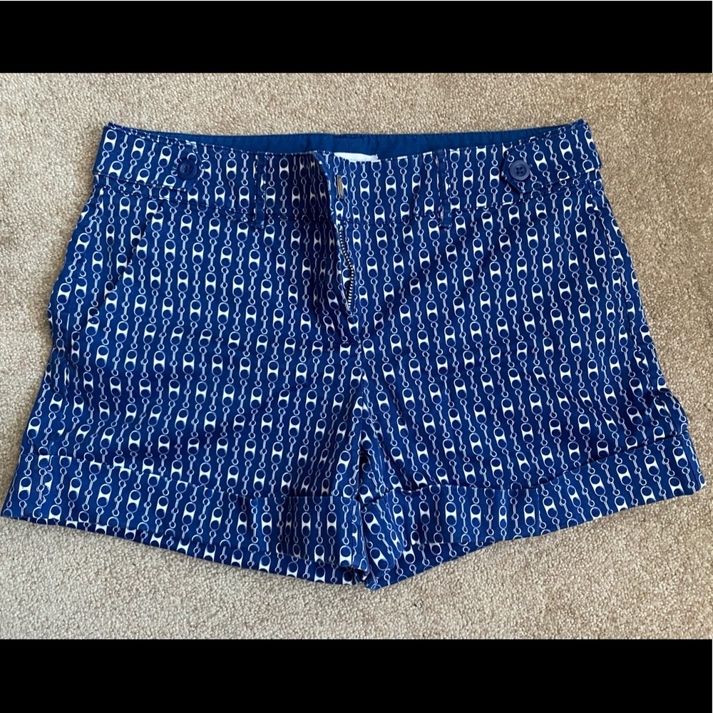 New York & Company Blue Cotton Summer Shorts Size 6
